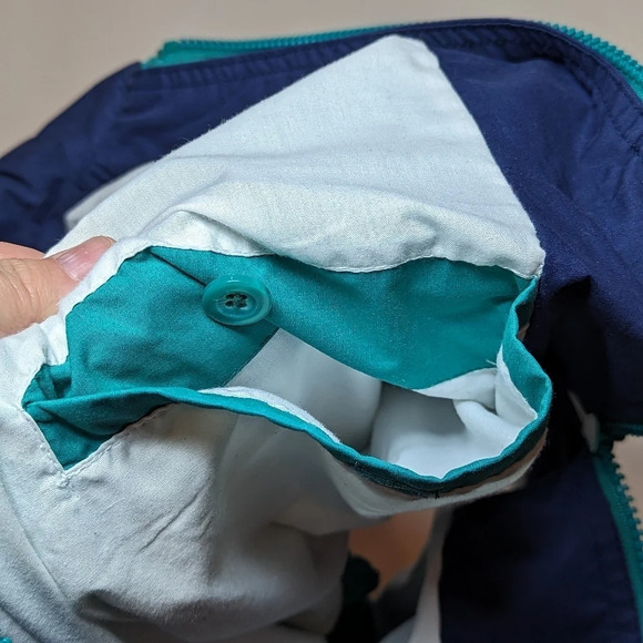 Vintage Canada Sportswear Co. Teal Green Zip Bomber Wind  Breaker Men's Medium - Picture 5 of 10